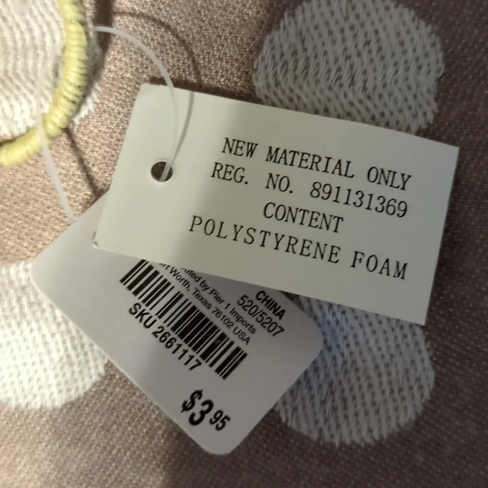 Pier 1 Imports natural fiber bird napkin rings set of 3 NWT tan rustic